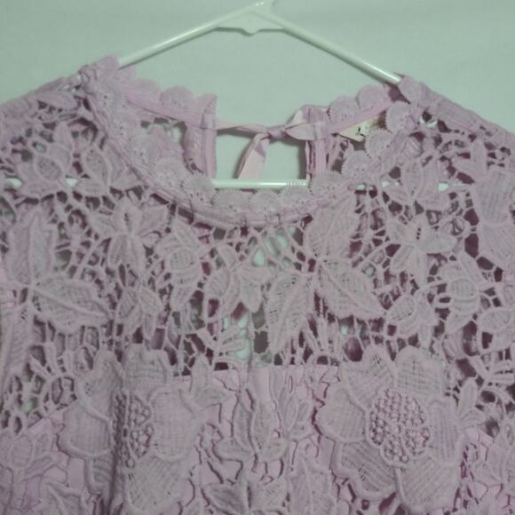 Nanette Lepore Sugar Plum Sleeveless Lace Trim Top Easter Spring Size XL - Picture 3 of 11